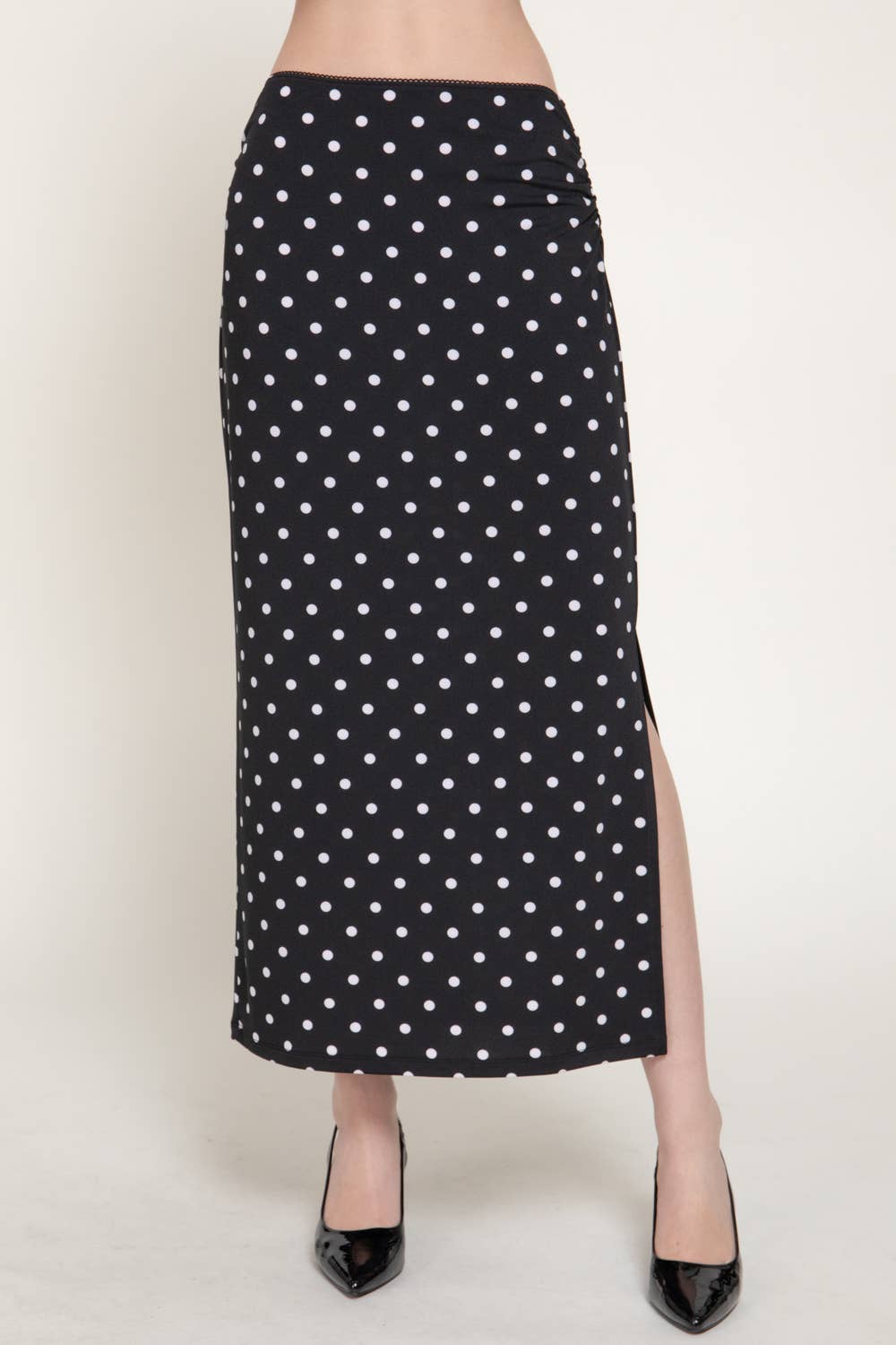 Polka Dot Midi Skirt