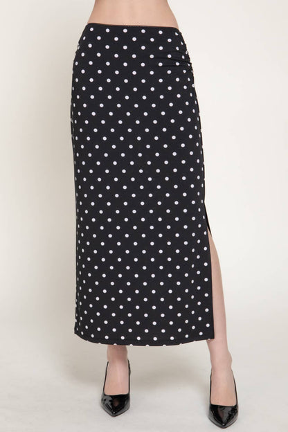 Polka Dot Midi Skirt