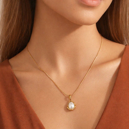 Non Tarnish Pearl Pendant
