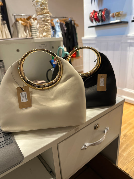 Round Metal Handle Bag