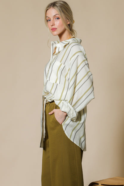 Stripe Oversized Button Down