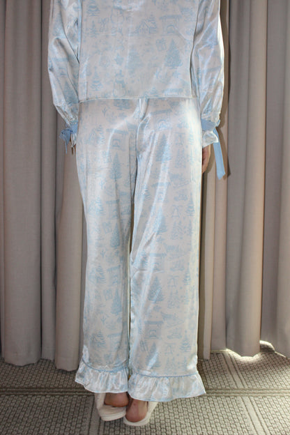 Gingham Tie Christmas PJ pants