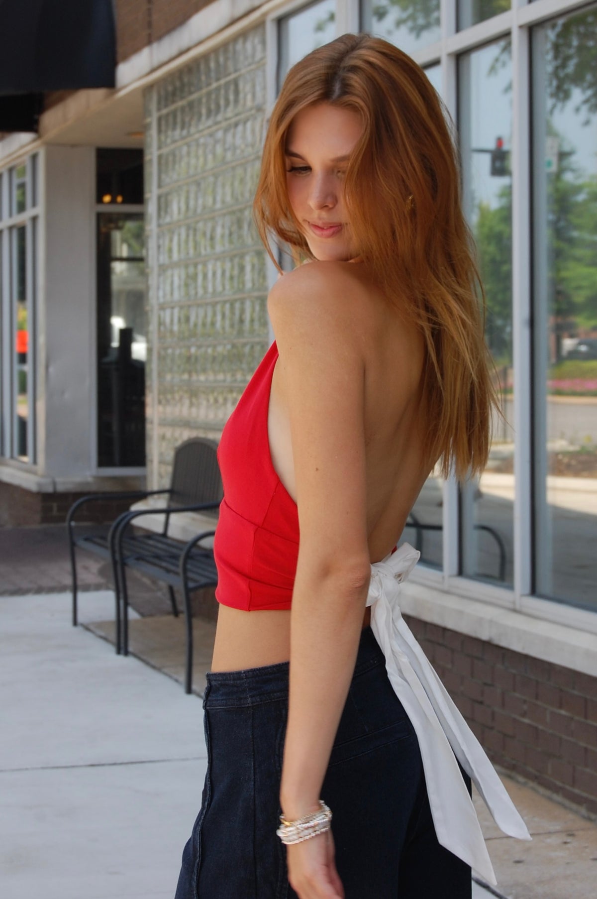 Bow Back Halter Top