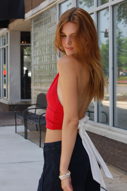Bow Back Halter Top