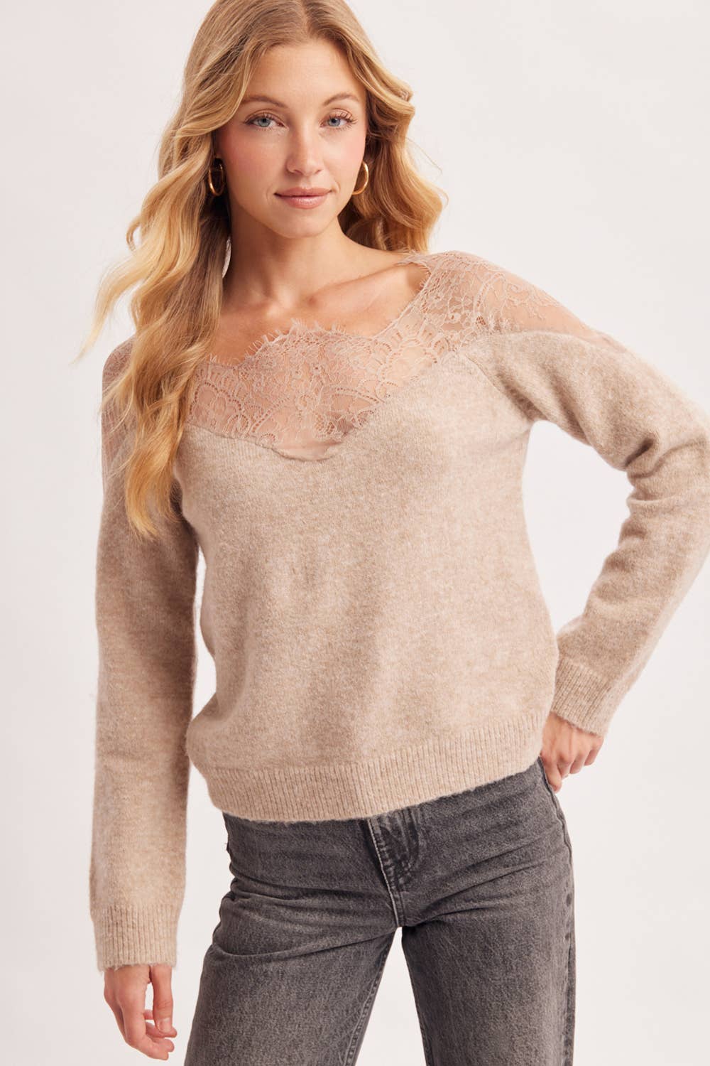 Lace Knit Pullover