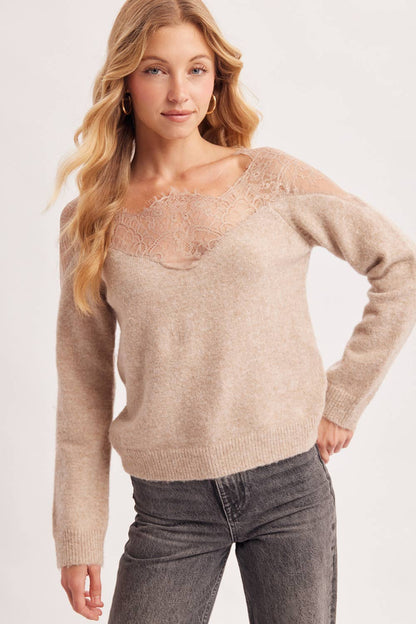 Lace Knit Pullover
