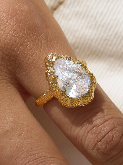 Delilah 18K Gold Non-Tarnish Statement Cocktail Ring