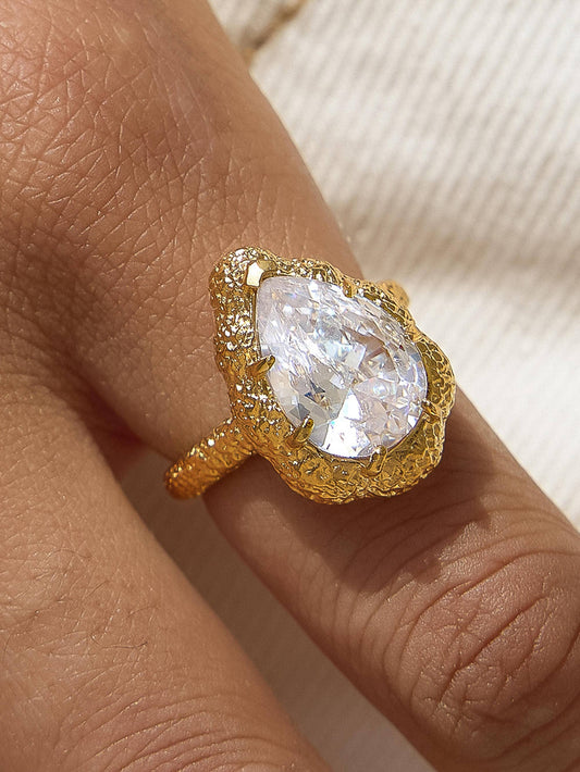 Delilah 18K Gold Non-Tarnish Statement Cocktail Ring