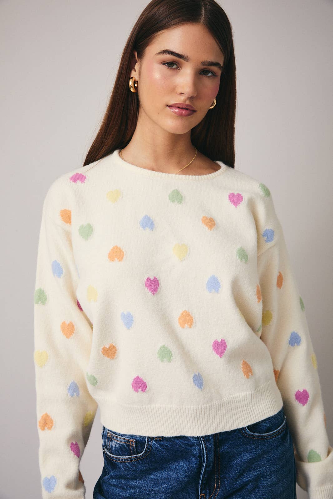 Multi Heart Sweater