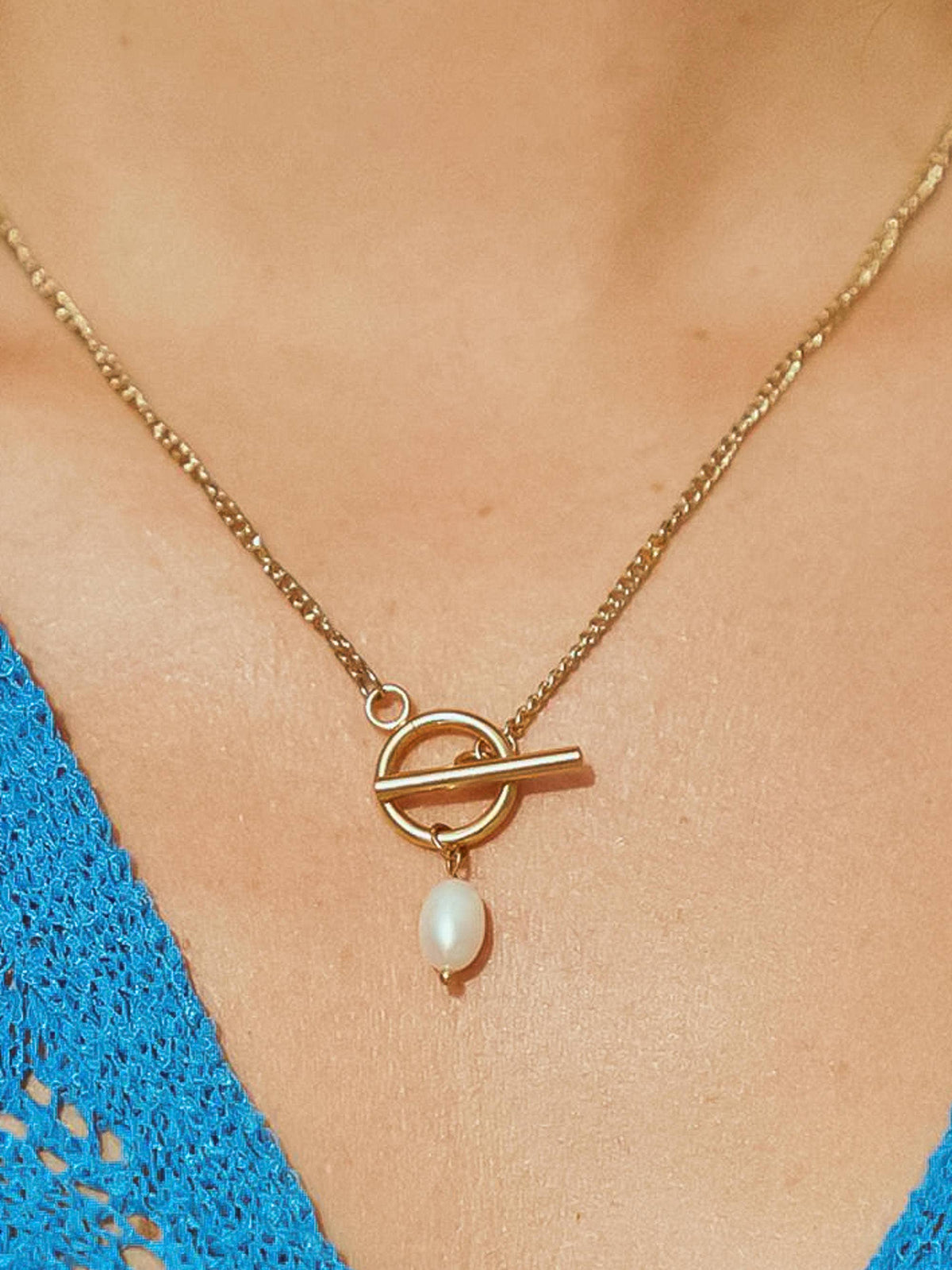 Non-Tarnish Classic Pearl Chain Necklace