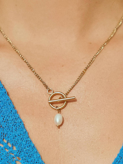Non-Tarnish Classic Pearl Chain Necklace