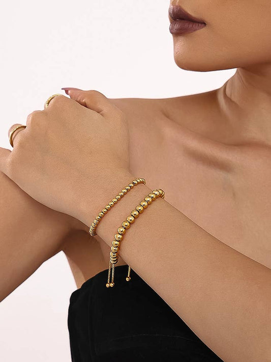 Liliane 18K Gold Non-Tarnish Beaded Bracelet
