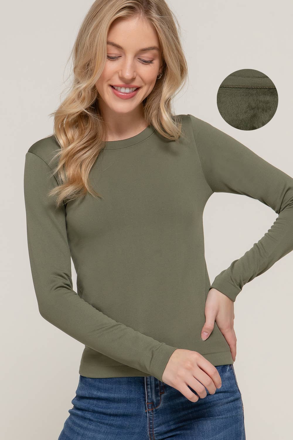 Crew Neck Seamless Top