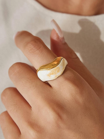 Fennel 18K Gold Non-Tarnish Statement Ring
