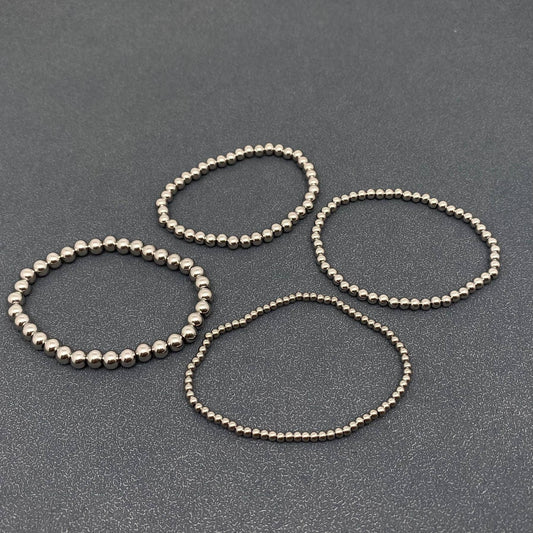 Simple Steel Beaded Bracelet