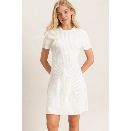 Ribbed Crew Neck Dress