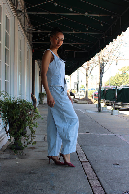 Denim Vest Top Set