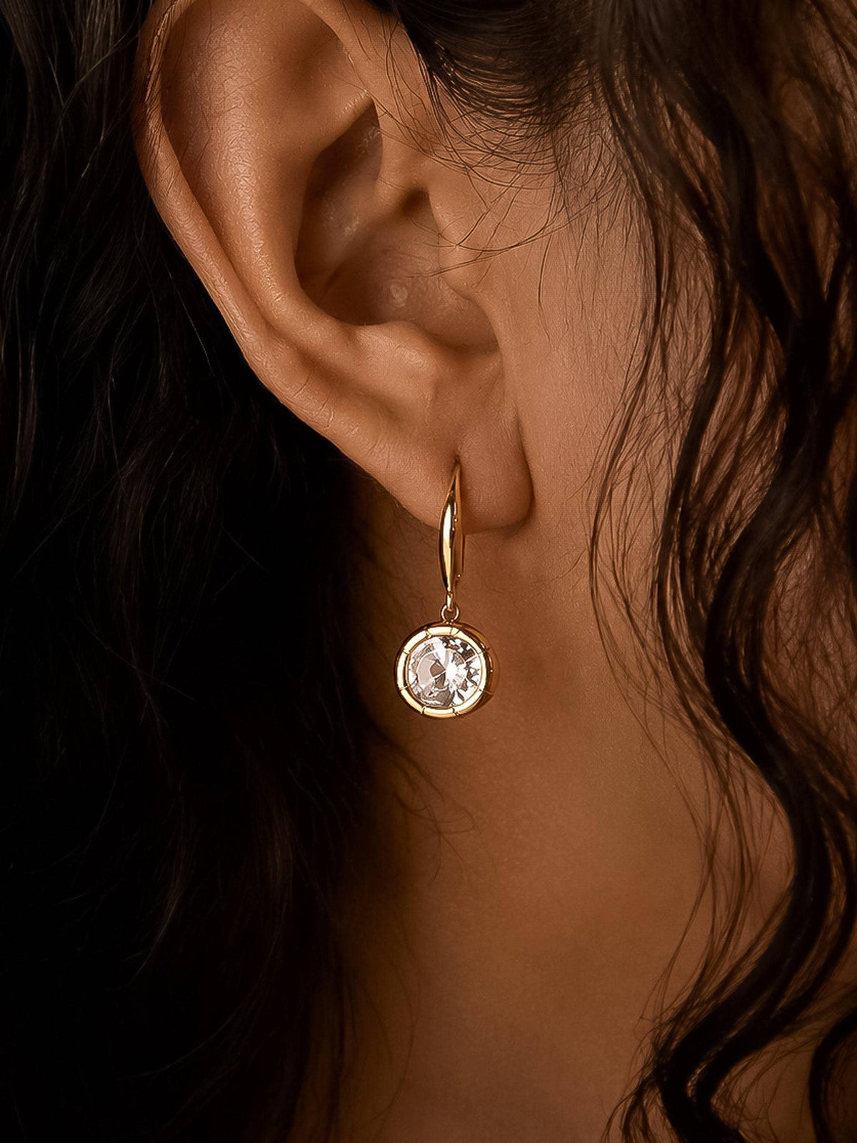 Non-Tarnish Oval CZ Earrings