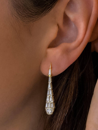 Non-Tarnish CZ Serpent Earrings