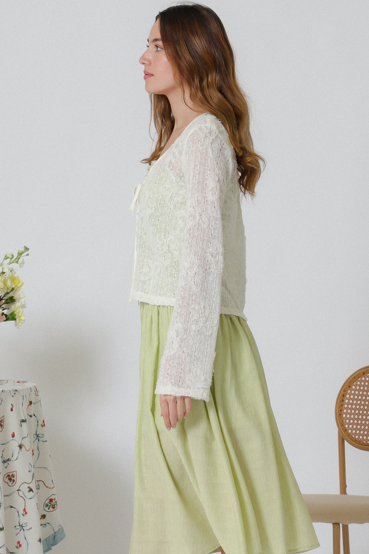 Floral Textured Cardigan