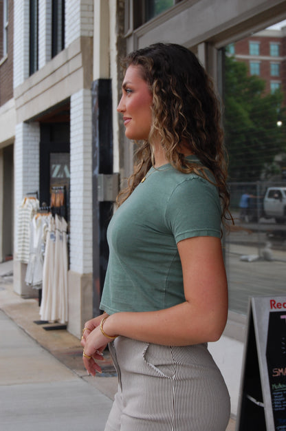 Washed Knit T-Shirt