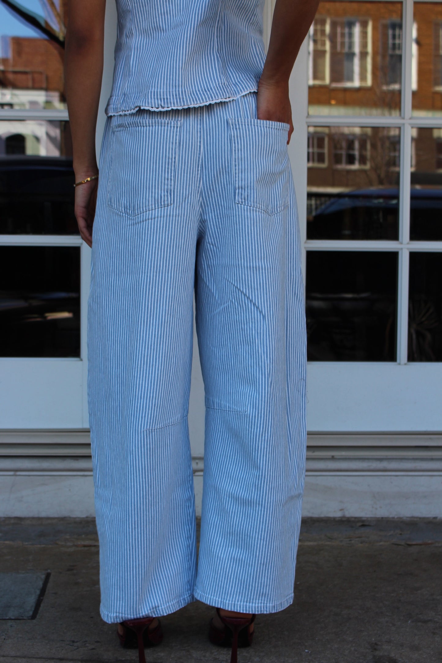 Denim Barrel Pant Set