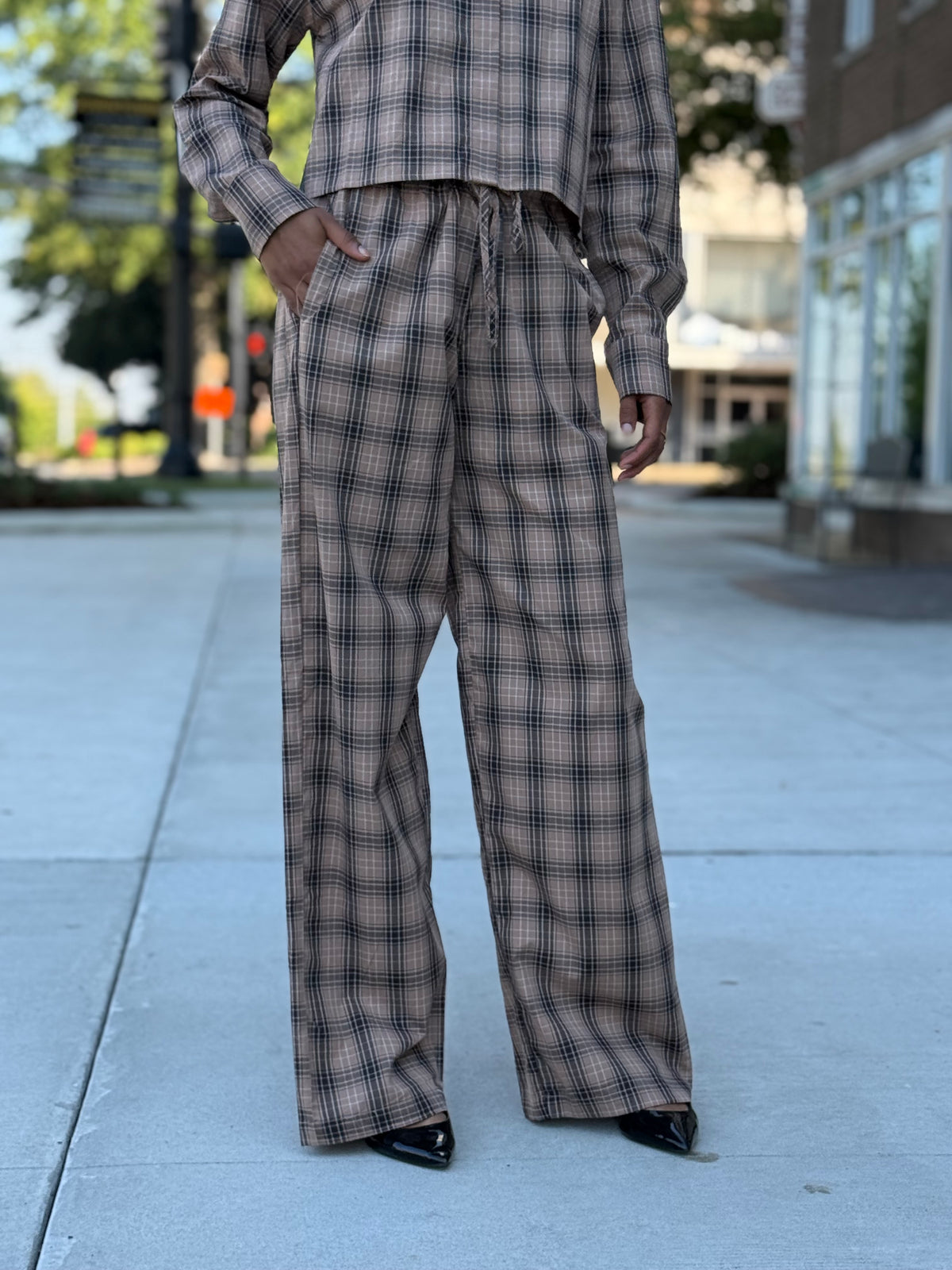Plaid Pant Set