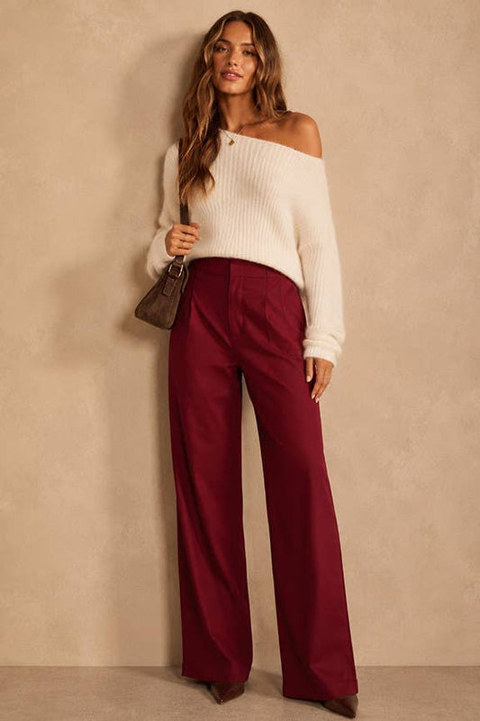 Wide Leg Tailored Pants