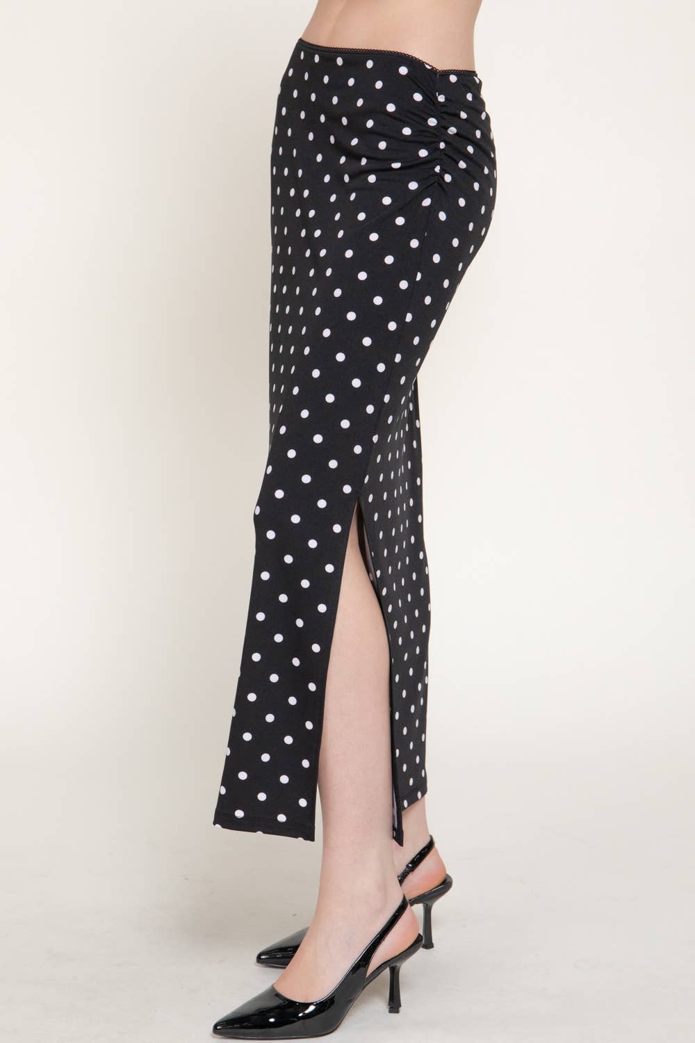 Polka Dot Midi Skirt