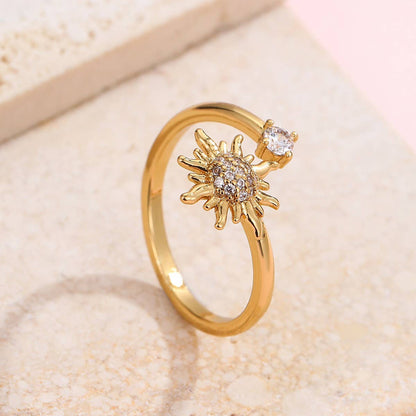 Non Tarnish Flower Diamond Ring