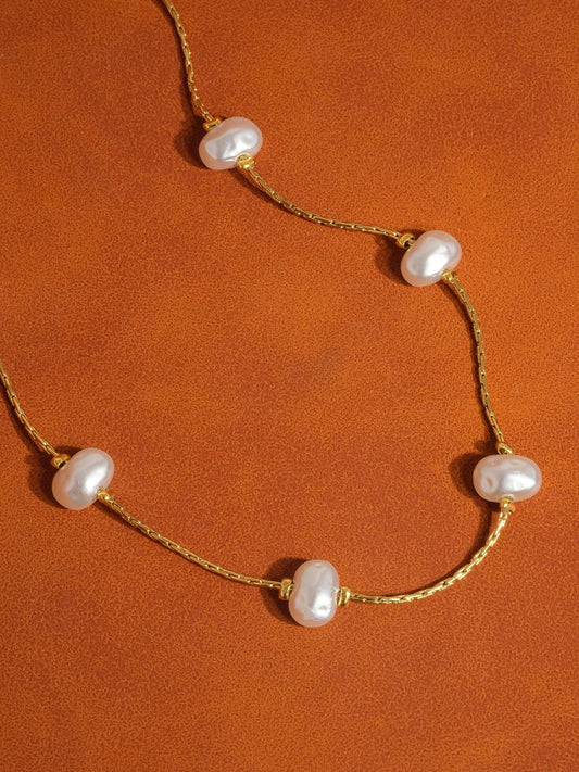 Non Tarnish Petite Pearl Necklace
