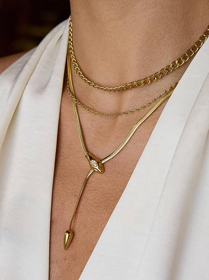 Gildora Non-Tarnish Y Lariat Necklace