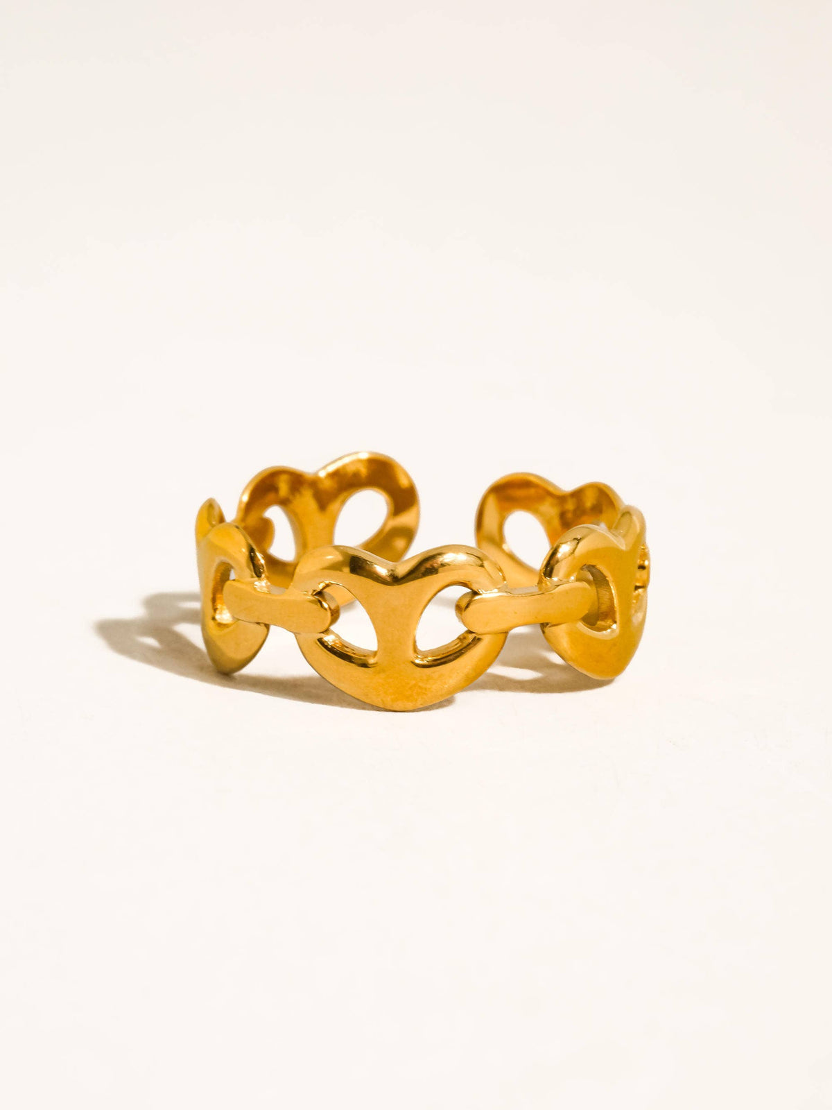 Adair 18K Gold Non-Tarnish Chain Link Ring