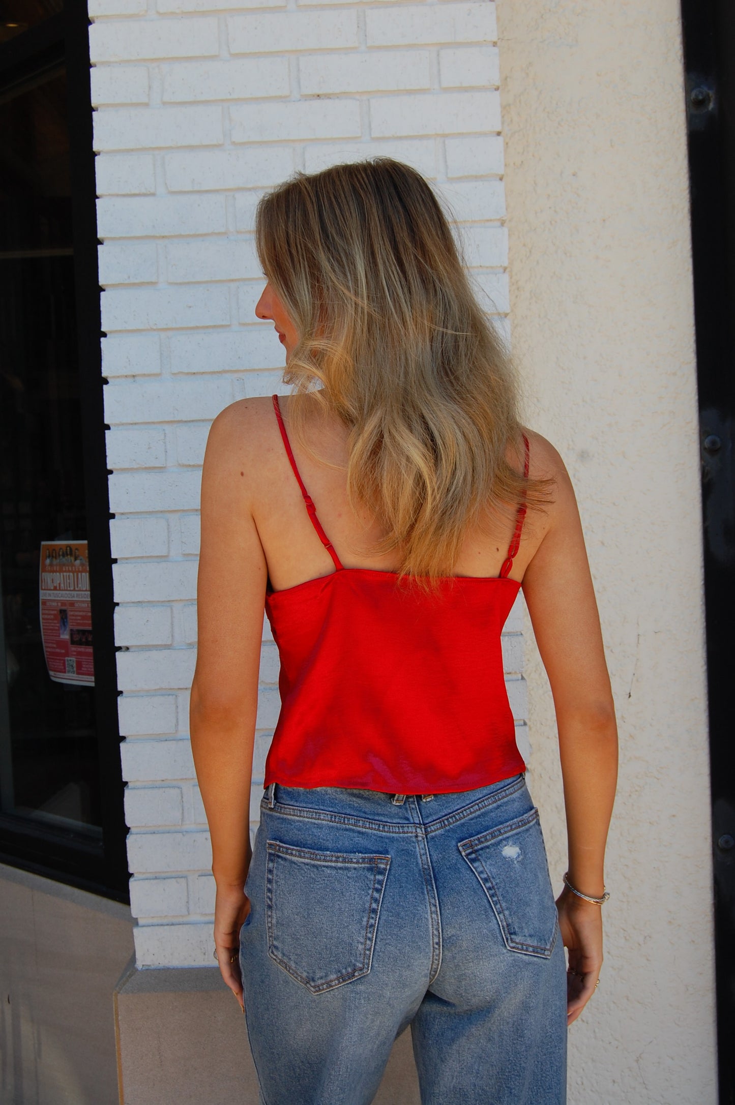 Satin Lace Up Cami