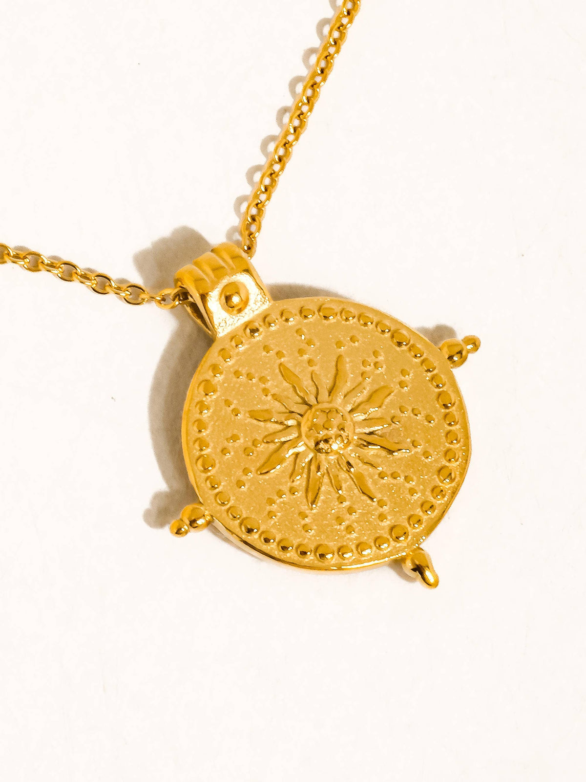 Non-Tarnish Medallion Pendant Necklace