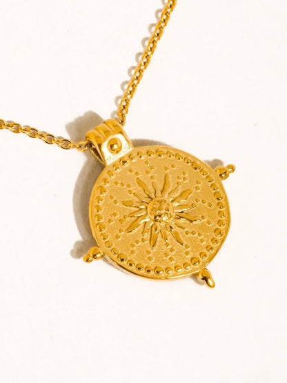 Non-Tarnish Medallion Pendant Necklace
