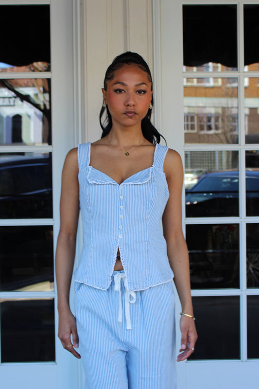 Denim Vest Top Set
