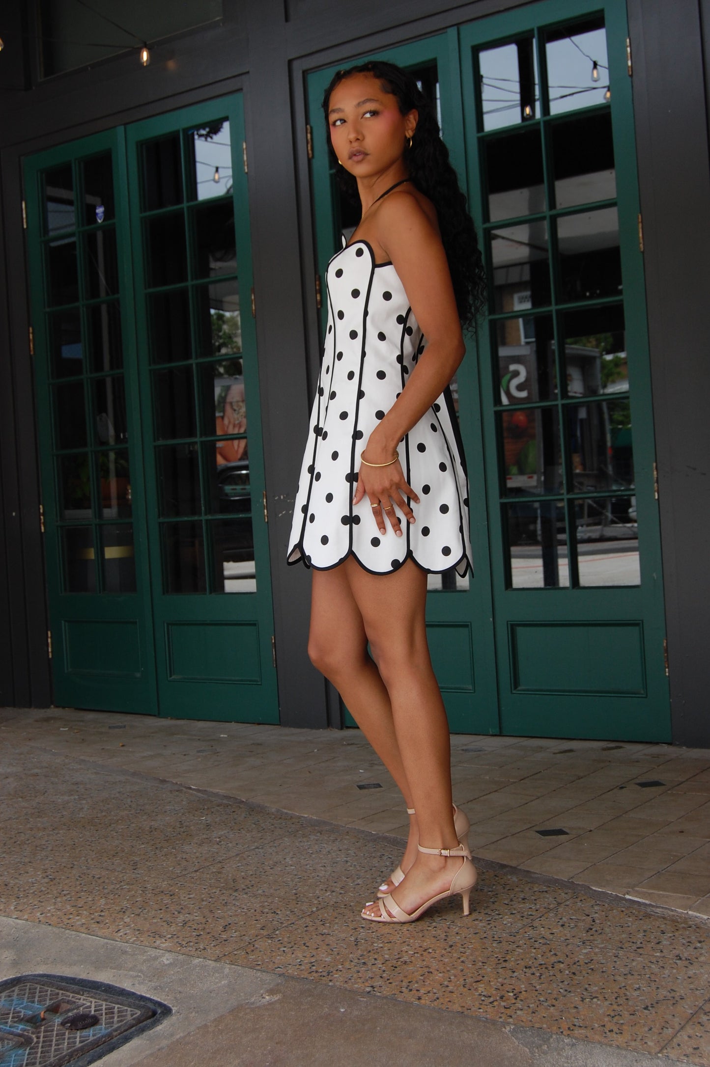 Scallop Halter Dress