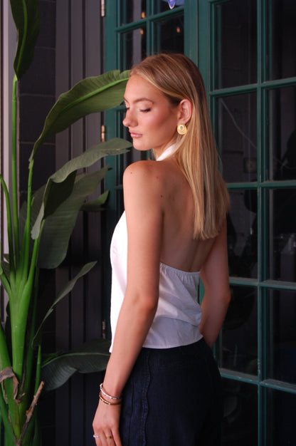 Halter Top With Scarf Detail