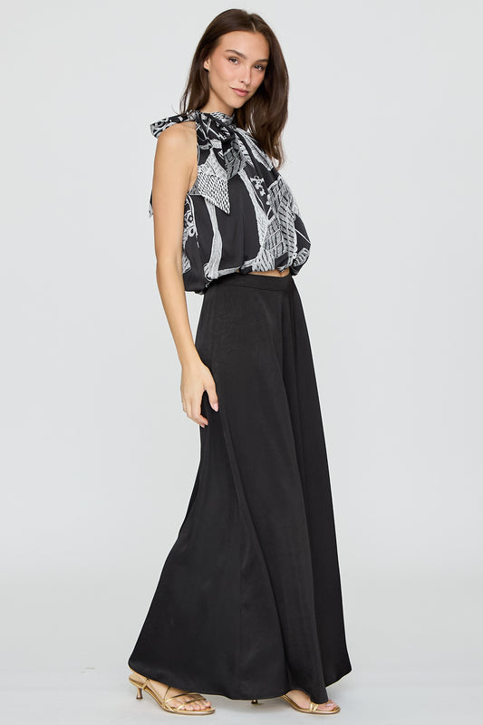 High Neck Tie Top