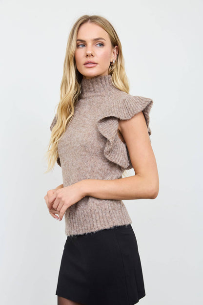 Ruffle Sleeve Sweater