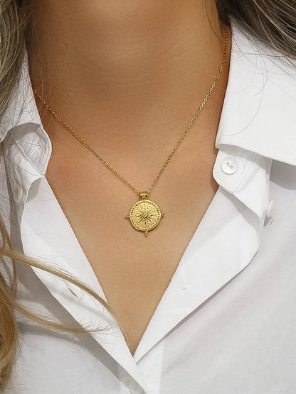 Non-Tarnish Medallion Pendant Necklace