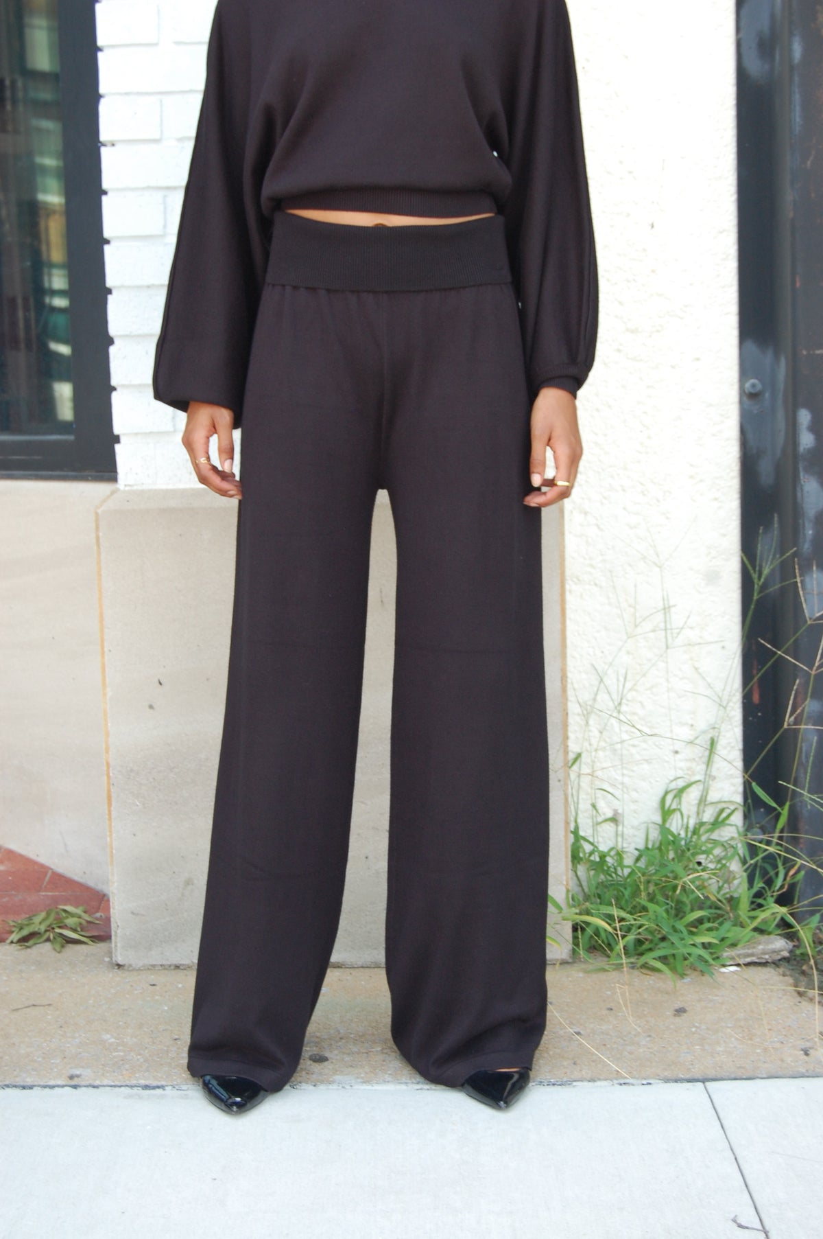 Wide Leg Sweater Pants