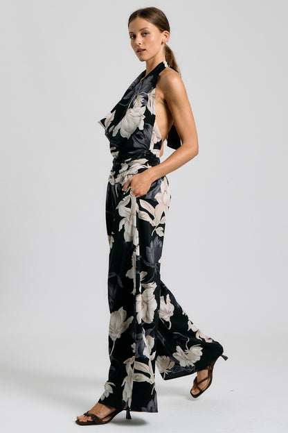 Floral Halter Jumpsuit