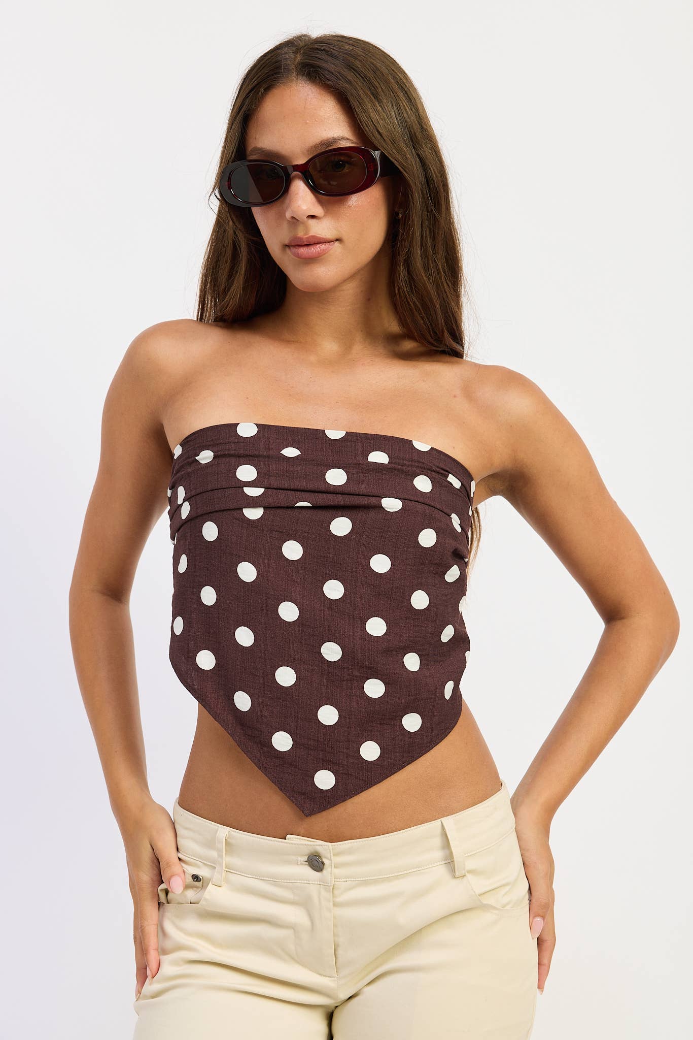 Polka Dot Scarf Top
