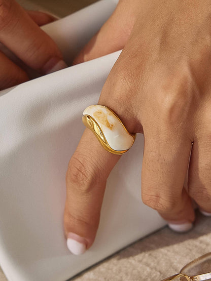 Fennel 18K Gold Non-Tarnish Statement Ring