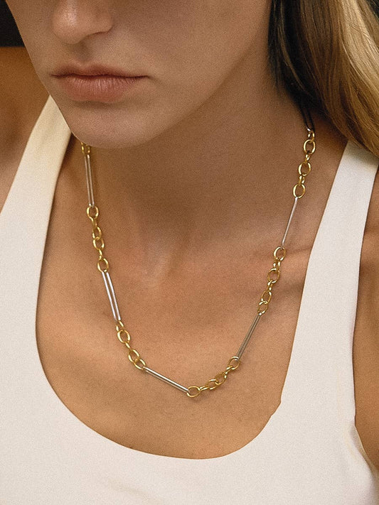 Non-Tarnish Mixed Chain Necklace