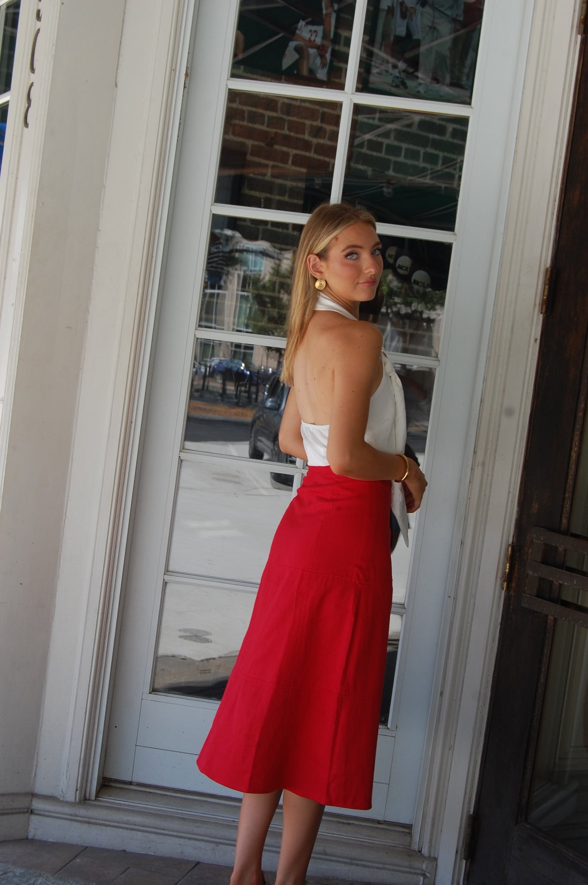 Front Zip Midi Skirt