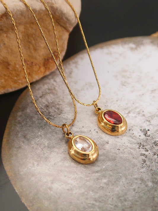 Cornelia Non-Tarnish Gemstone Necklace