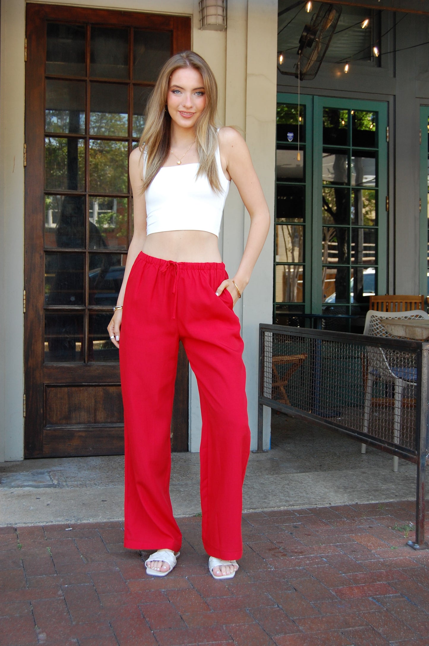 Linen Straight Leg Pants